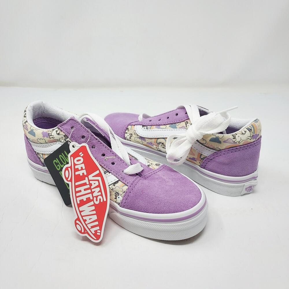 NEW Vans 'Glow In The Dark' Mythical Unicorns Glow Sheer Lilac Size 1 - Picture 1 of 9